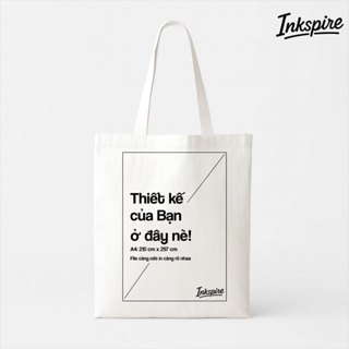 Túi vải Canvas In ấn theo yêu cầu, Màu sắc Trắng, Mộc, Có khóa kéo, Túi con 33*38cm