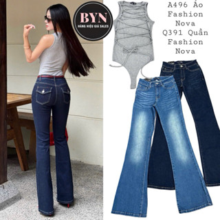  Quần loe cạp thấp hàng Mỹ 