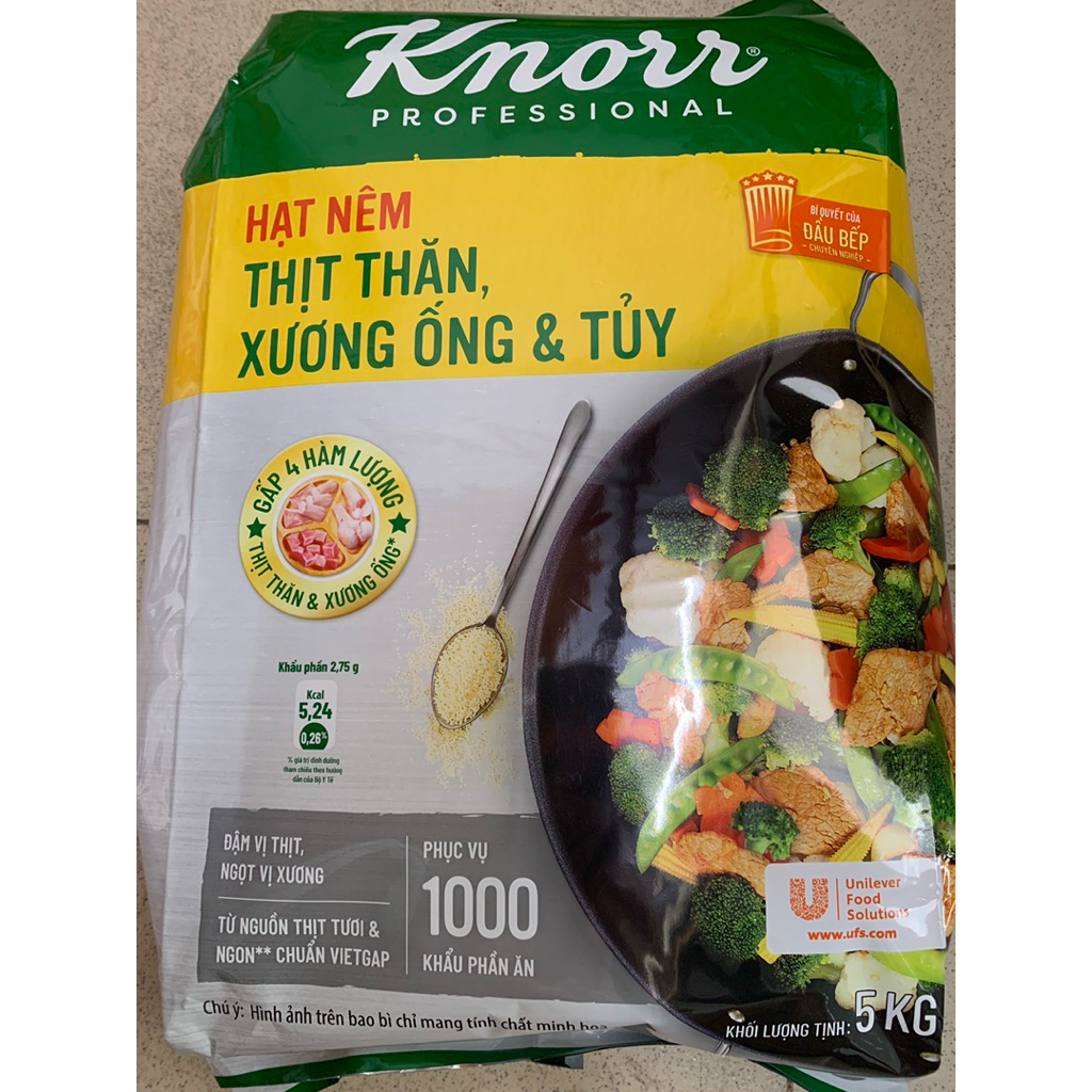 Hạt nêm thịt thăn, xương ống và tuỷ Knorr 5kg
