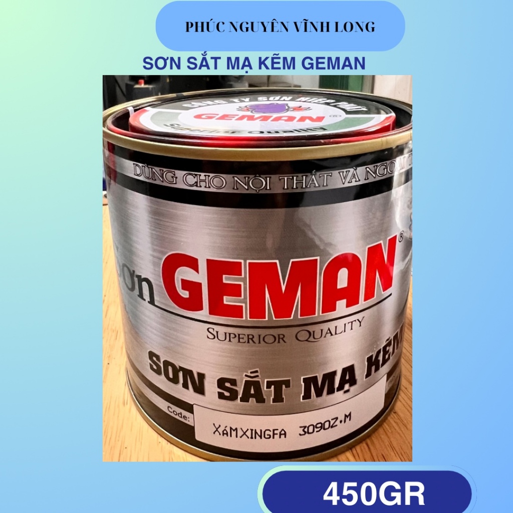 Sơn Sắt Mạ Kẽm Geman Đủ Màu 450gram [Chính hãng]