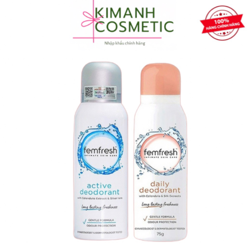 [KIMANH Cosmetics] Xịt Thơm Mát Vùng Kín Cao Cấp Femfresh 125ml