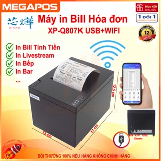 Máy in WIFI không dây XP-Q807K(USB + WIFI) C.Hãng - in bill hoá đơn, in Livestream - giá HOT !!!