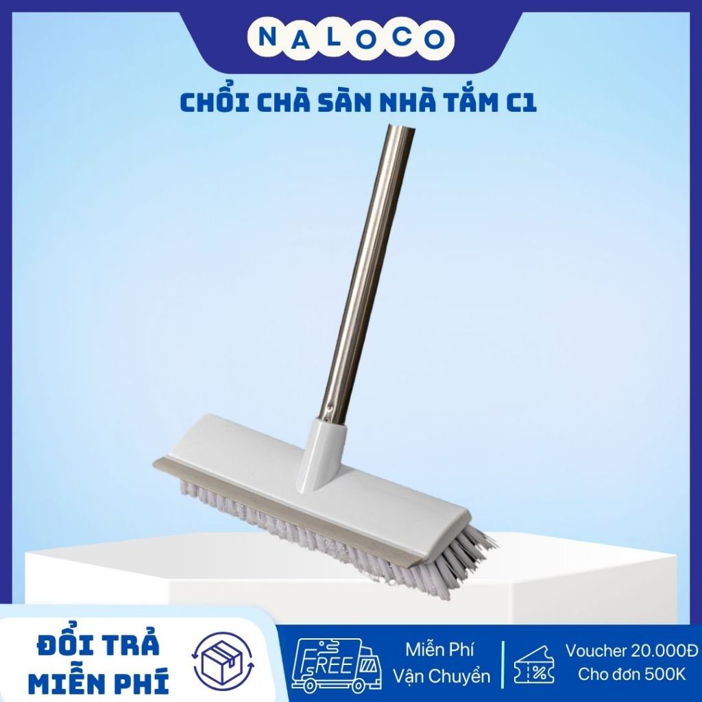 Chổi Quét Sàn Nhà Tắm Đa Năng 2in1, Chổi Cọ Sàn Và Gạt Nước 2 trong 1, Điều Chỉnh Độ Dài Linh Hoạt