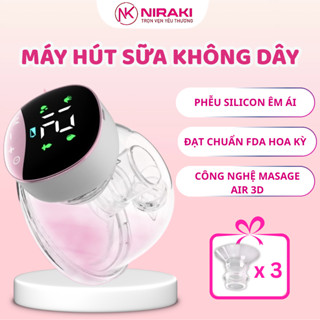 Máy Hút Sữa Rảnh Tay Niraki NK-373 Máy Hút Sữa Không Dây Gọn Nhẹ Với Màn Hình Led Hiển Thị 4 Chế Độ 12 Cấp Độ 