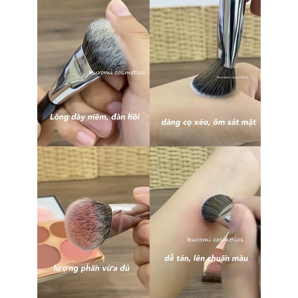 [NO LOGO] Cọ Tán Kem Nền Dẹp Đầu Dài Cọ Má Kem Lông Mềm Chuyên Dùng Cho Makeup Chuyên Nghiệp Remake PFoundation Kuromi | BigBuy360 - bigbuy360.vn
