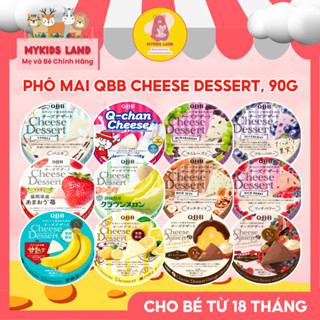 [DATE MỚI] Phô Mai QBB Cheese Dessert Hộp 90g - Phô Mai Kraft Nhật Bản Đủ Vị Cho Bé Từ 18 Tháng