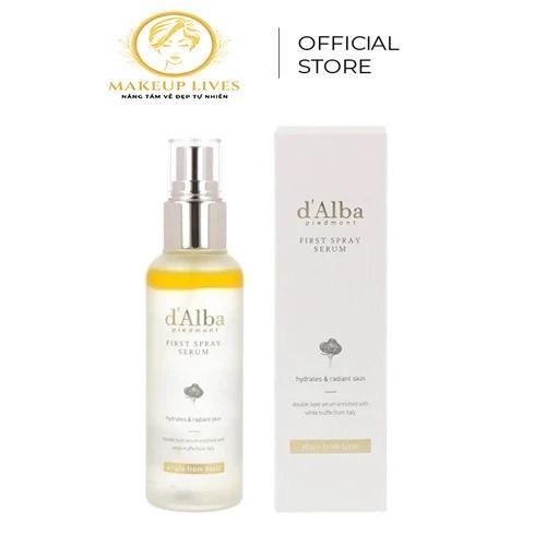 Serum dạng xịt khoáng d'Alba căng bóng da First Spray Serum 50ml - Mist Serum