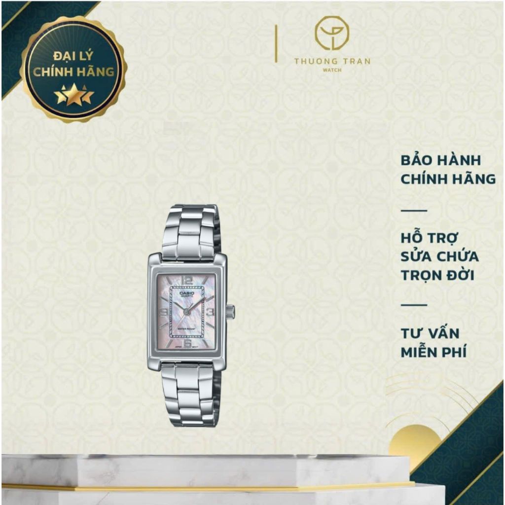 ĐỒNG HỒ NỮ CASIO TANK XÀ CỪ LTP-1234DS-4ADF