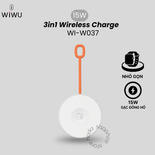 Đế Sạc Không Dây Magnetic 3in1 Sạc Nhanh 15W Cho Đồng Hồ Watch, Smartphone, Tai Nghe Airpods