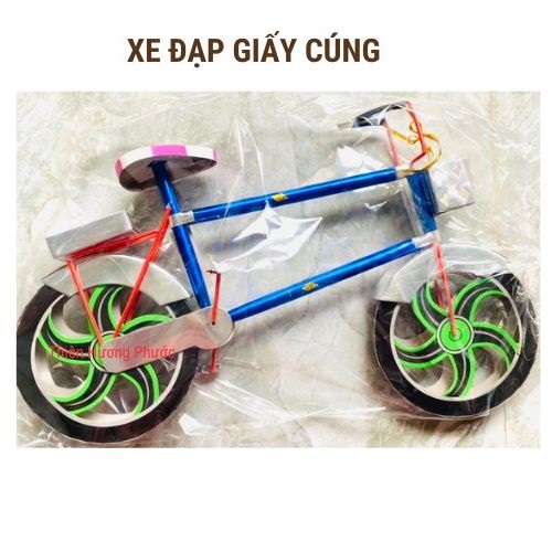 Xe Đạp Giấy Vàng Mã Nhiều Màu