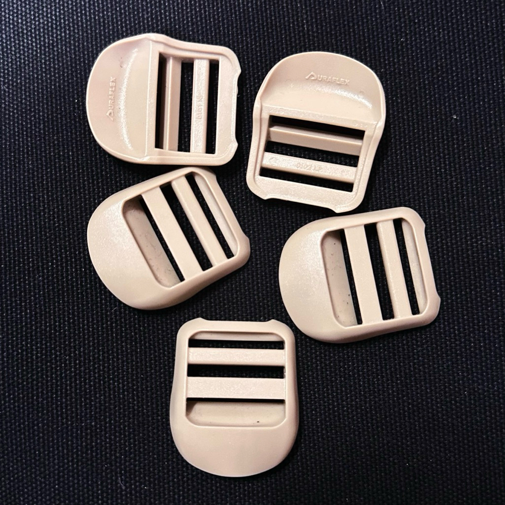 (2 cái) Rùa tăng giảm DURAFLEX 2.5cm màu be, phụ kiện cho balo, túi xách (Mã 334)