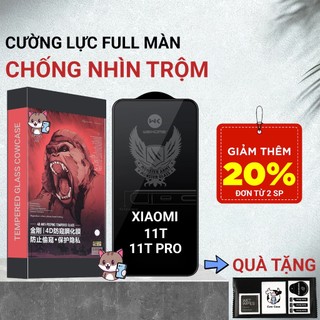 Kính cường lực Xiaomi 11t, 11t Pro 5G Meocase chống nhìn trôm  full màn | Miếng dán bảo vệ màn hình cho Xiaomi