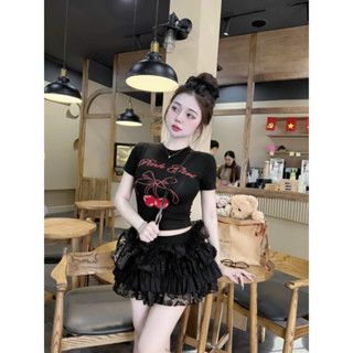  PK117 Set Áo Pink Girl Chân Váy Ren Xoè Xinh 