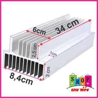 Nhôm 2U tản nhiệt dài 31cm 34cm 40cm – Dùng ráp amply, main công suất, cục đẩy âm thanh