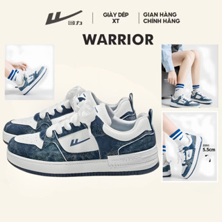 Giày thể thao nam nữ màu trắng,xanh chính hãng WARRIOR Đế Cao Su, Phù hợp Chạy Bộ Đi Làm Đi Học