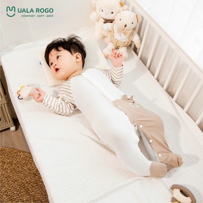 Bodysuit cho bé Ualarogo áo liền quần 0-12 tháng cộc tay vải sợi tre BAMBOO cúc giữa mềm mại co giãn