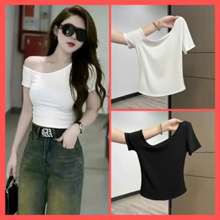  Áo Thun Kiểu Cổ Trễ Vai Ngắn Tay Ôm Body - Tôn Dáng Phong Cách Mới Chất Thun Xịn 