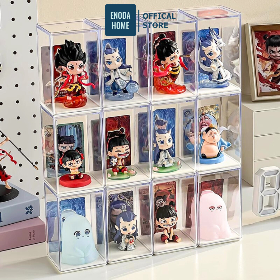 Hộp Đựng Mô Hình Trong Suốt ENODA HOME, Hộp Trưng Bày Mô Hình PopMart Chống Xước Chống Bụi HTS006