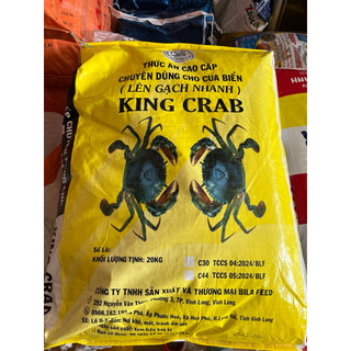 thức ăn cua bao 20kg dùng cho cua thịt, ăn mau lên gạch, đạm 44