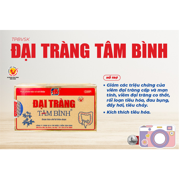 [FAMAX] Đại tràng Tâm Bình giảm triệu chứng viêm đại tràng cấp và mạn tính, đau bụng, đầy hơi