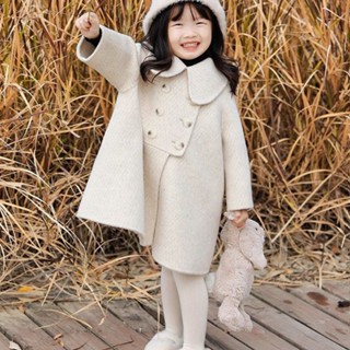Áo khoác dạ bé gái sang đẹp dáng baby doll dễ thương size 10-30kg