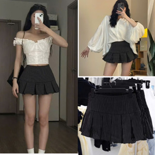  Chân Váy Kẻ Đen Xếp Ly Dáng Ngắn Form Xoè Có Size Siêu Xinh Labibi 