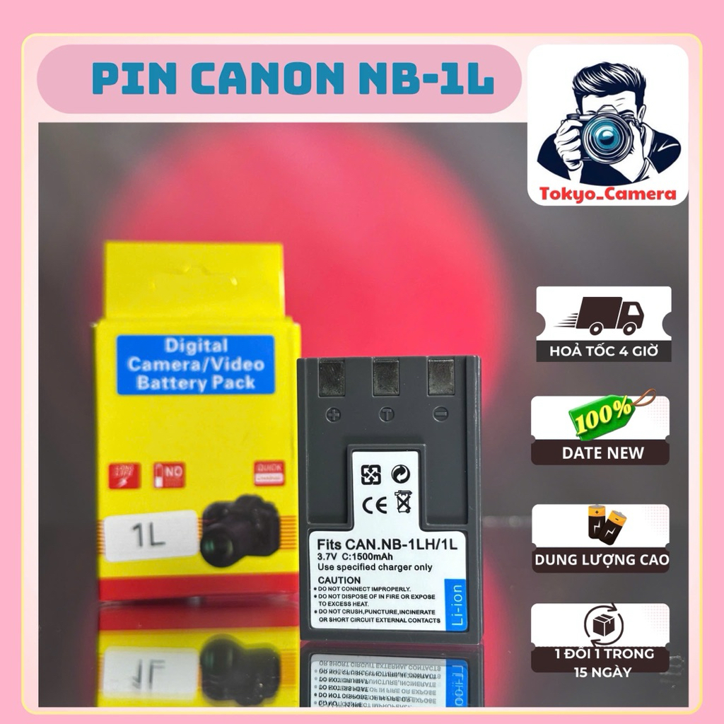 Pin Canon NB-1L dành cho các dòng máy PowerShot, IXY Digital,  Digital IXUS