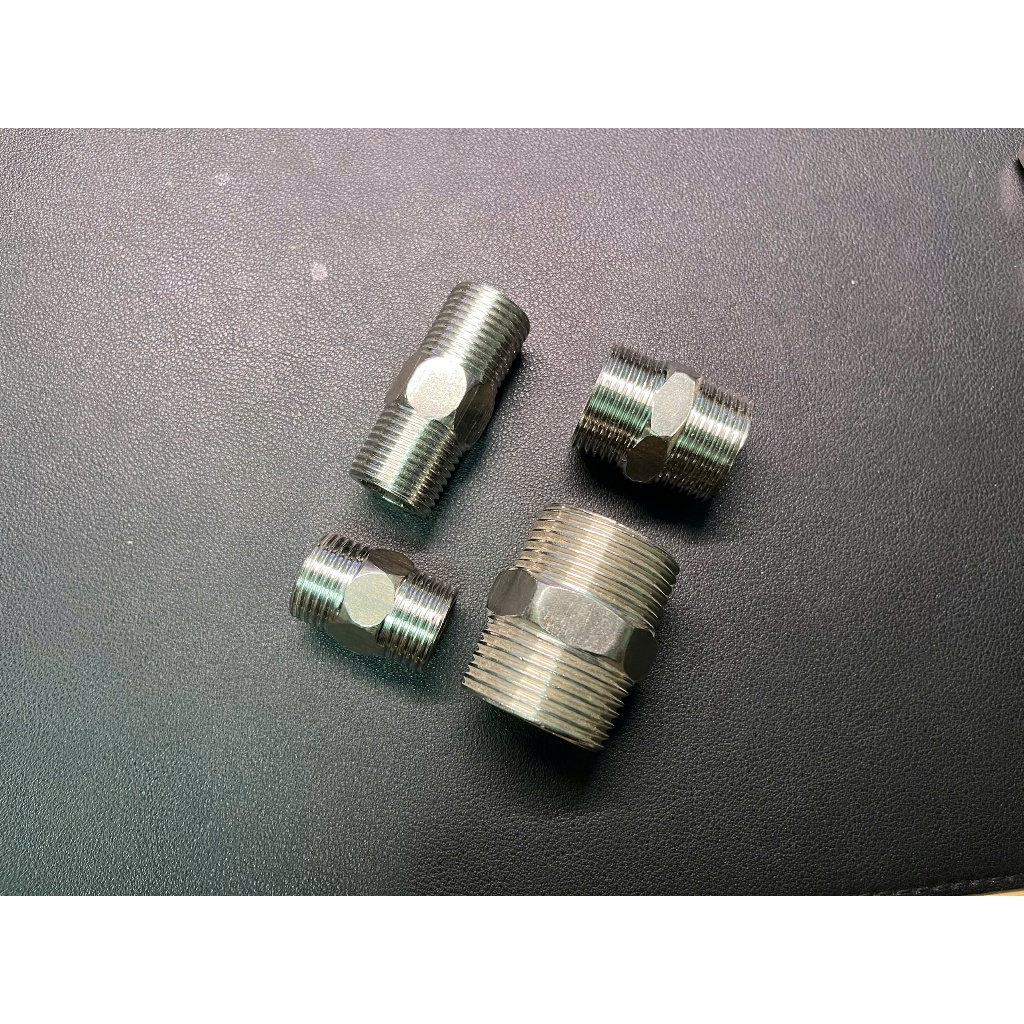 Đầu Nối Ren Inox 21 27 34 Kép Ren Inox Bóng 201