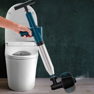  Súng thông tắc cống bồn cầu INOX dụng cụ đa năng áp suất khí nén 8kg với đồng hồ đo đánh bay mọi chướng ngại vật. 