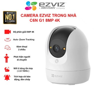 Camera Wifi Trong Nhà EZVIZ C6N G1, H6C G1 8MP Độ Phân Giải 4K, Đàm Thoại 2 Chiều, Quay Quét 360 Độ
