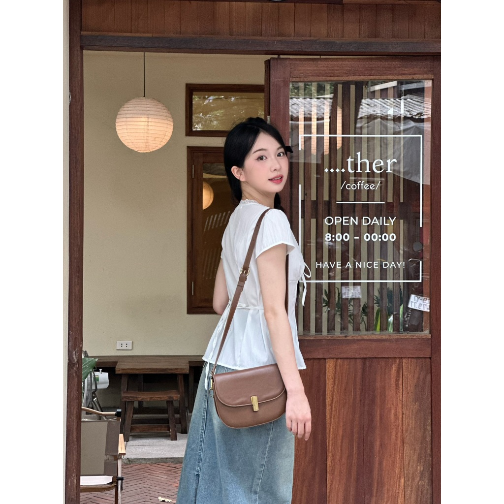 Áo Cổ Tim Nữ Phối Ren Thắt Nơ Ngực Dây Buộc Sau Lưng Freesize, Áo Kiểu Mùa Hè Năng Động - A554 - 29feb.closet | BigBuy360 - bigbuy360.vn