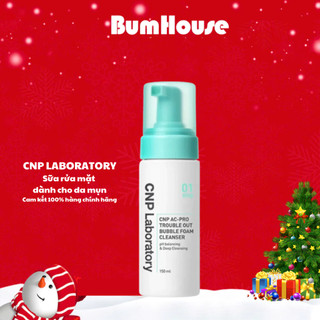  Sữa rửa mặt tạo bọt CNP  Laboratory AC-PRO Bubble Foam Cleanser dành cho da mụn da nhạy cảm 150ml 