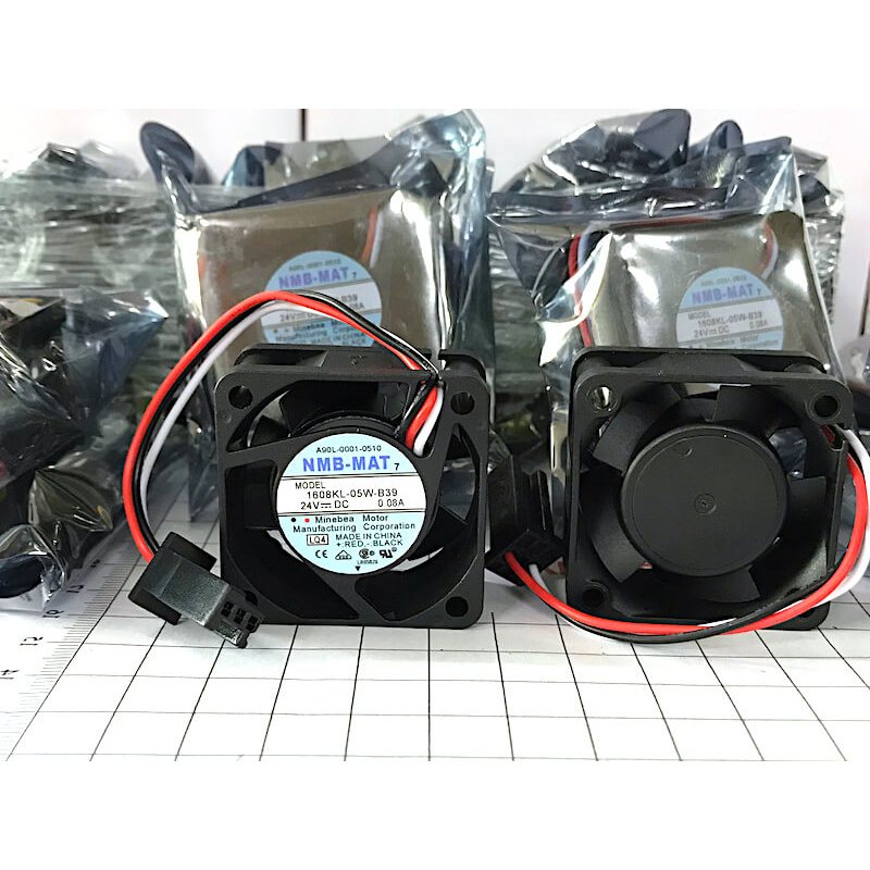 Quạt NMB 1608KL-05W-B39 0.08A/24V 40*40*20mm zắc đen 3 dây