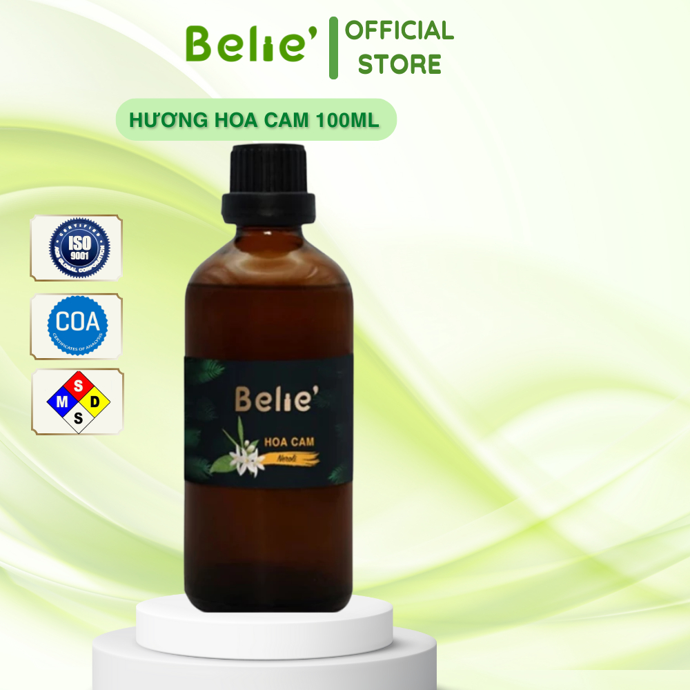 Hương hoa cam 100ml Belie xông thơm, thư giãn, giảm stress, khử mùi hôi phòng