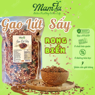   Quà+Miễn Ship Cốm gạo lứt sấy rong biển nhật bản cao cấp Mamfa không chất bảo quản ăn kiêng healthy 