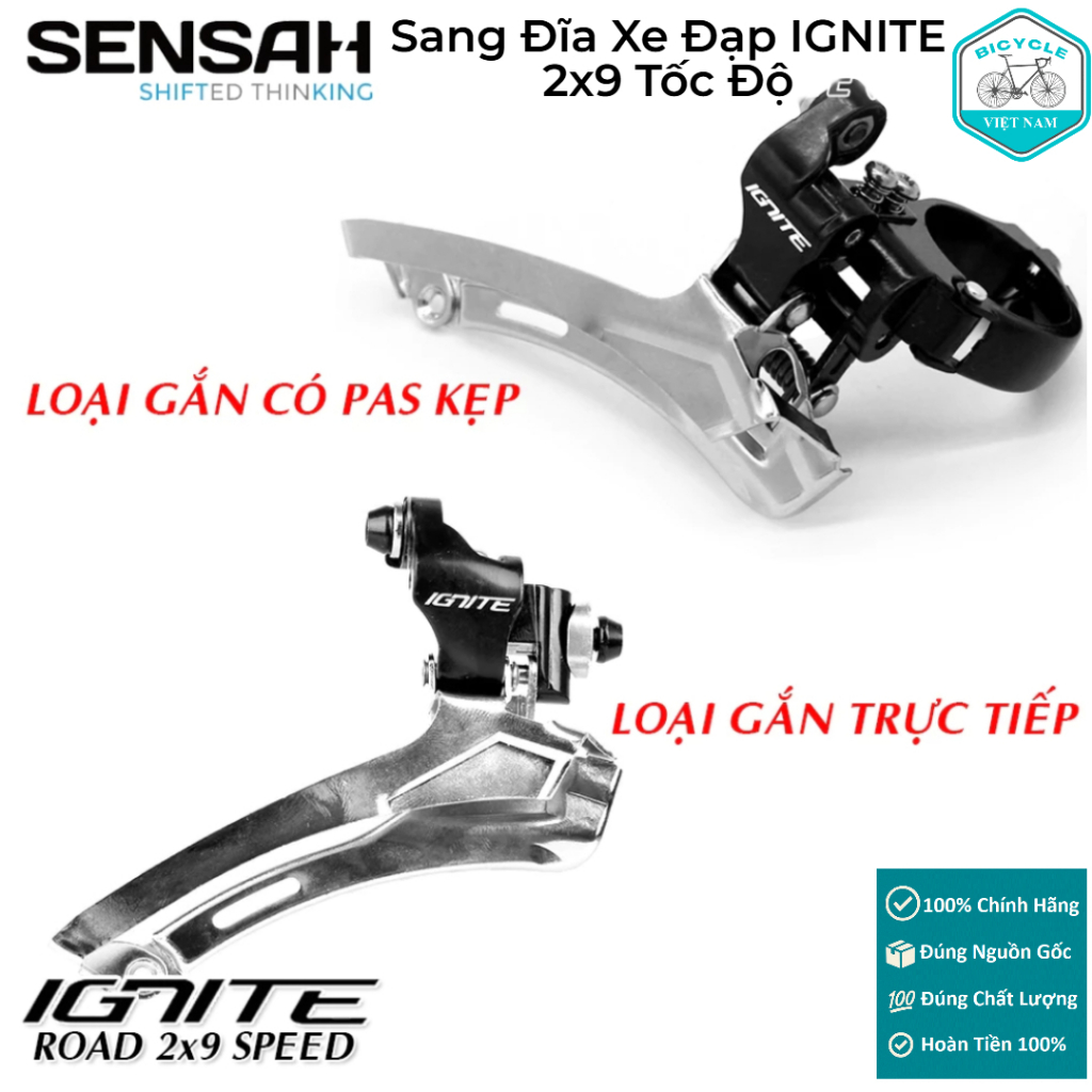 Sang Đĩa (Sang Đề Trước) Xe Đạp SENSAH IGNITE 2x9 Tốc Độ