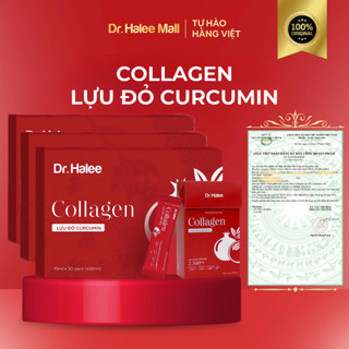 Combo 3 Set Collagen Lựu Đỏ Curcumin Dr.Halee x 9 Hộp – Bí Quyết Làn Da Căng Mướt, Trắng Hồng
