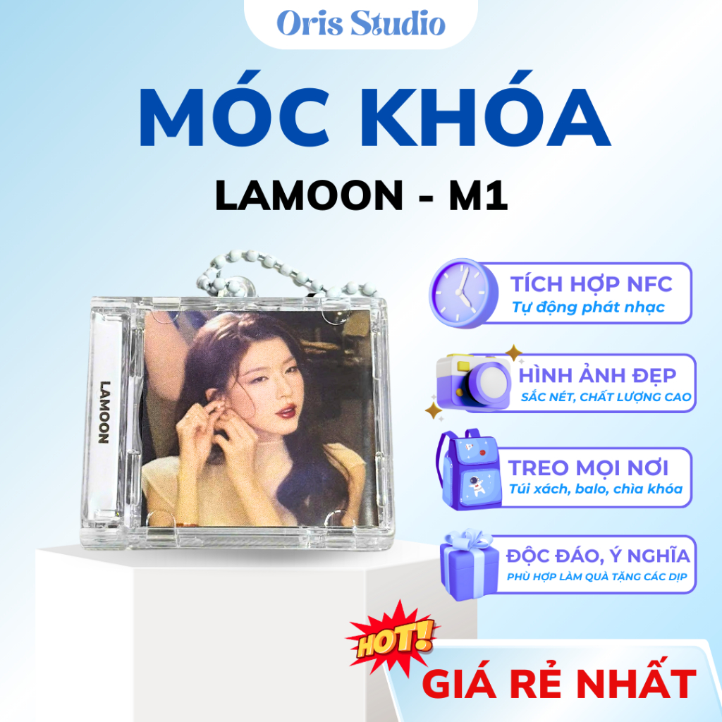 MÓC KHÓA MINI CD NFC PHÁT NHẠC SPOTIFY/YOUTUBE – PLAYLIST LAMOON | MẪU CÓ SẴN
