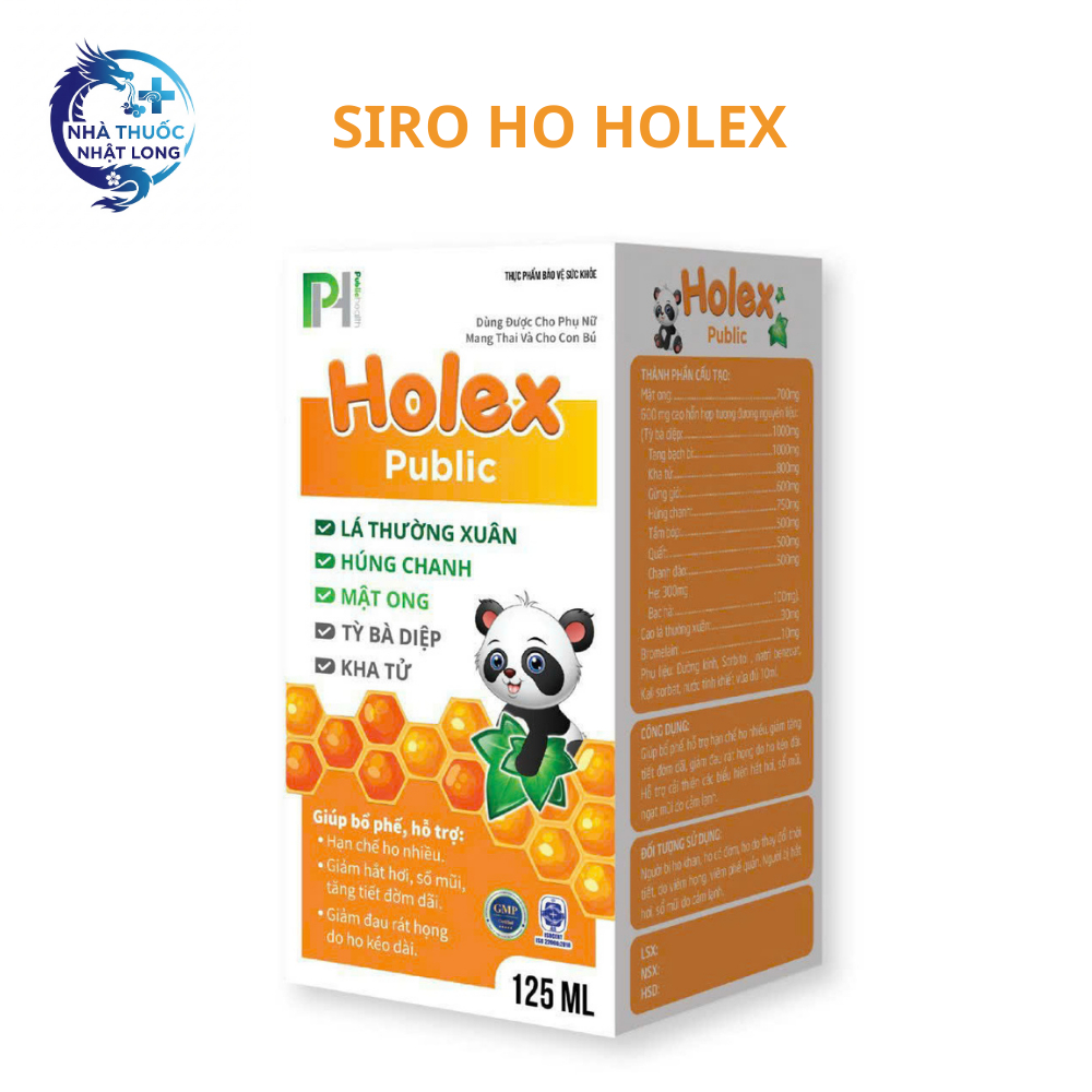 SIRO HOLEX PUBLIC 125ml -Hỗ trợ giảm ho, bổ phế ( Dùng được cho phụ nữ có thai và cho con bú )