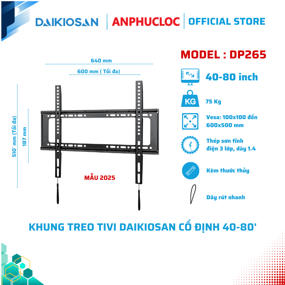 Giá Treo Tivi Daikiosan 42 đến 80 inch