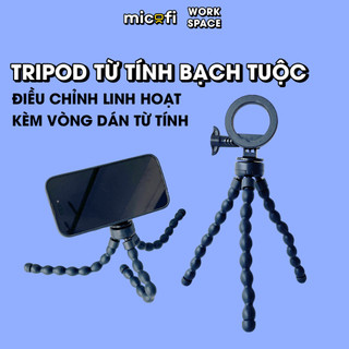  Tripod Magsafe Điện Thoại Micofi Gậy Chụp Ảnh 3 Chân Livestream Mini Cây Gậy Tripod Uốn Dẻo Từ Tính Xem Phim Tiện Lợi 