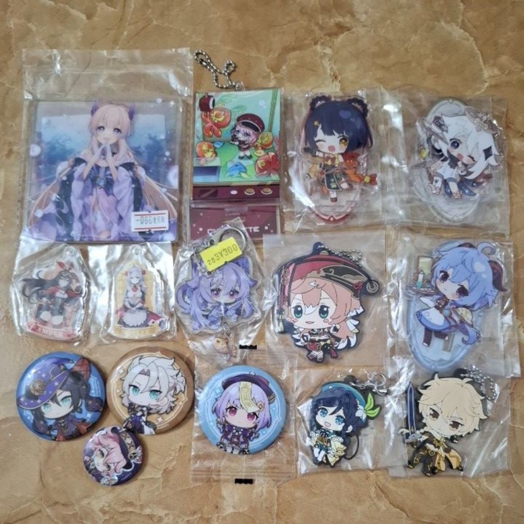 Tổng hợp Móc khoá, Standee, badge Genshin Impact