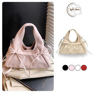 Túi xách cầm tay gắn nơ dễ thương phong cách HQ - DK031