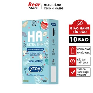 Bao cao su 001 XTOY HA hộp 10 chiếc siêu mỏng 0.01mm nhiều gel kéo dài quan hệ