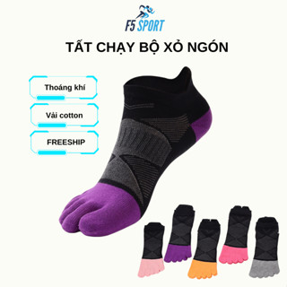 Tất xỏ ngón chạy bộ chất liệu cotton, tất thể thao 5 ngón chuyên nghiệp thoáng khí thấm hút mồ hôi