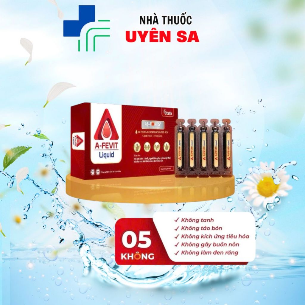 [CHÍNH HÃNG] Viên Sắt uống A-Fevit, Bổ Sung Sắt Hiệu Quả, Dễ Hấp Thu, Không Tanh, Không Gây Táo Bón,