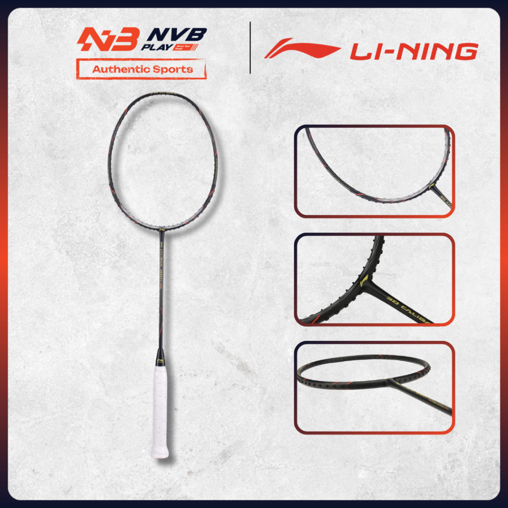 Vợt Cầu Lông Li-Ning 3D Calibar 001C - Black - 3O (Chưa Căng Dây) - Hàng Chính Hãng