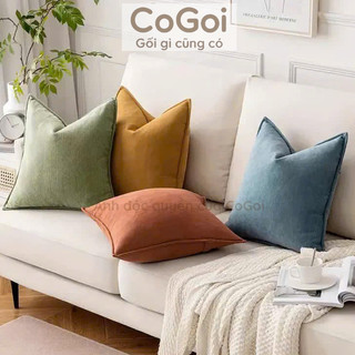  Gối sofa Gối tựa lưng sofa dệt Chenille họa tiết sọc chéo vuông 45x45cm Mẫu mới 2024 