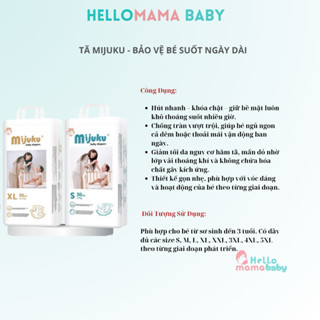 BỈM MIJUKU / Tã Mijuku Bo Mông (dán và quần , thấm hút tốt, mỏng chỉ 0.2 cm,đủ size: S,M,L,XL, XXL, 3xl ,4xl,5xl,50 cái)