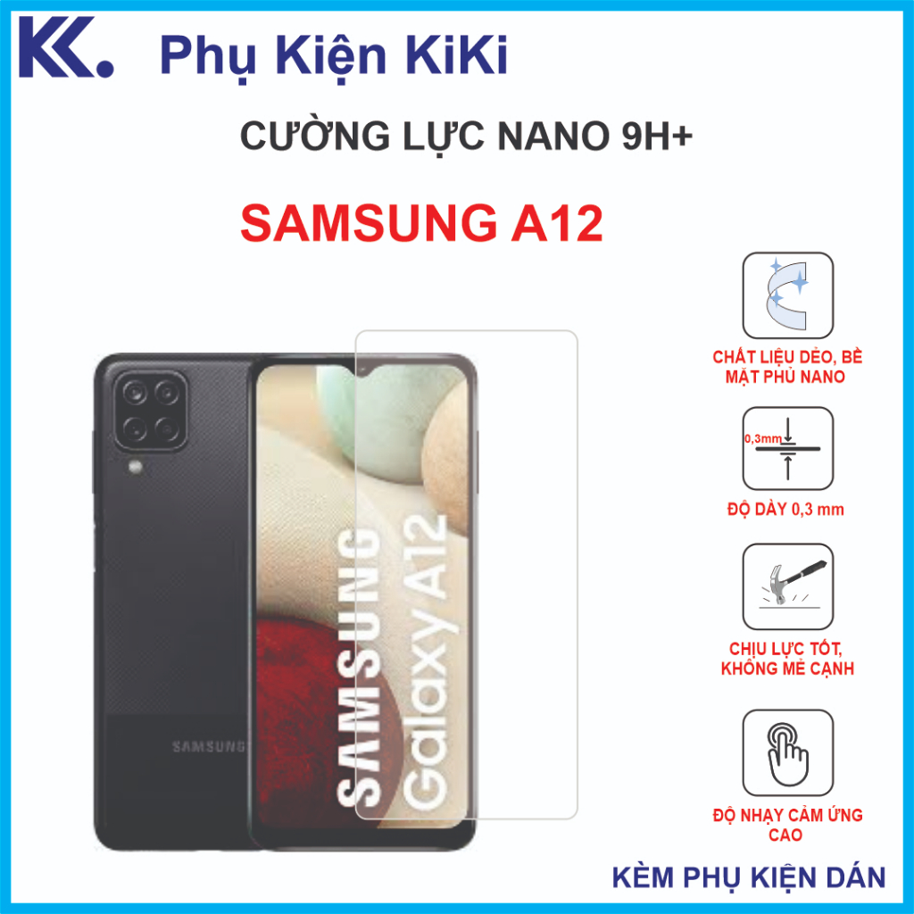 Cường lực Samsung A12 Cường lực Nano Dẻo 9H+
